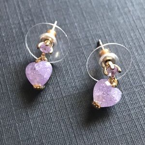 ✨3/$10✨ Purple Heart gem earring